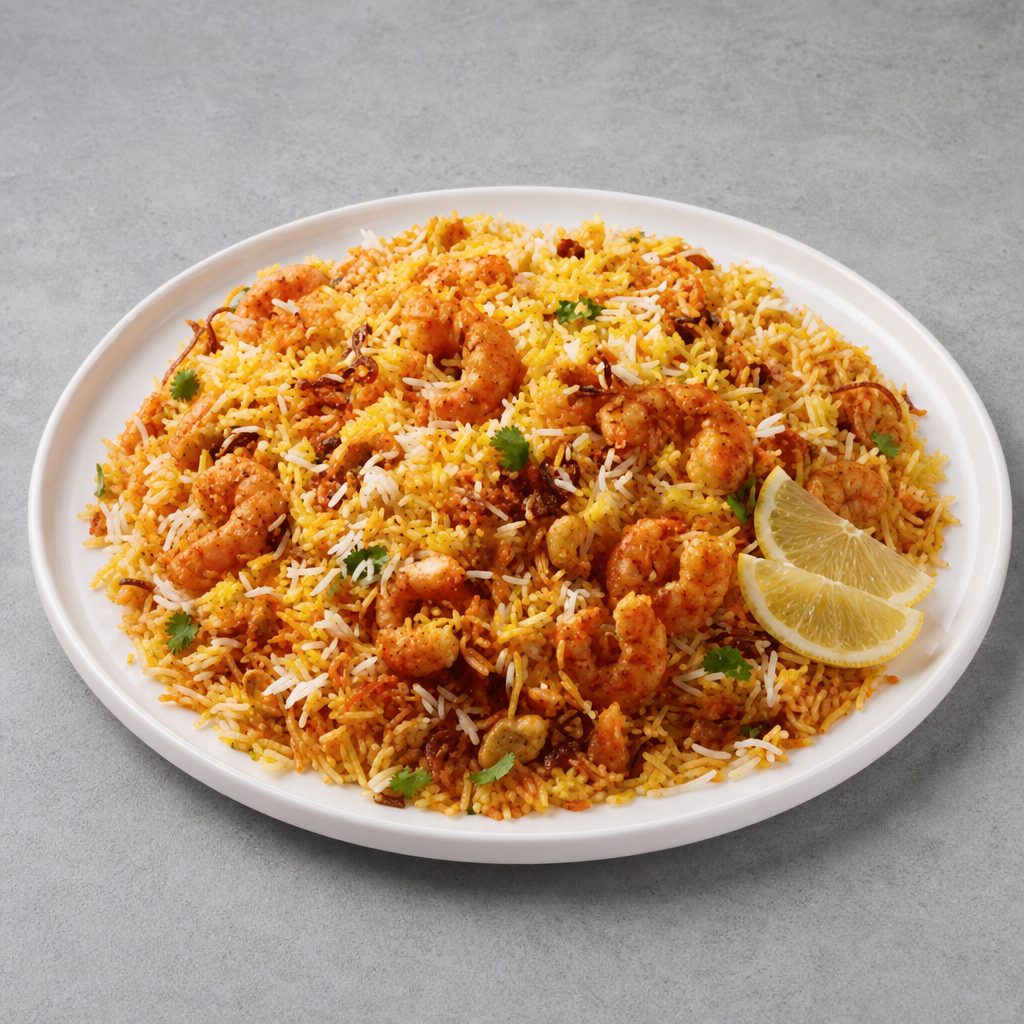 14. Shrimp Biryani.