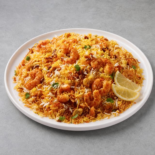 14. Shrimp Biryani.