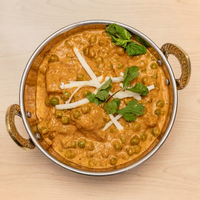 41. Matar Paneer.
