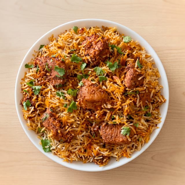 10. Chicken Tikka Biryani.