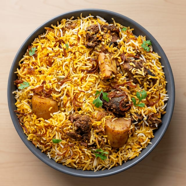 12. Goat Biryani.