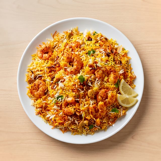 14. Shrimp Biryani.